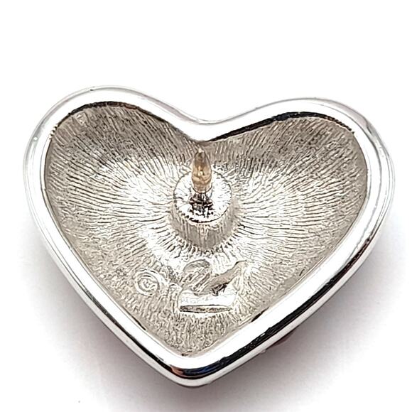 Signed Swan Swarovski Crystal American Flag Heart Patriotic USA July 4th - Picture 7 of 8